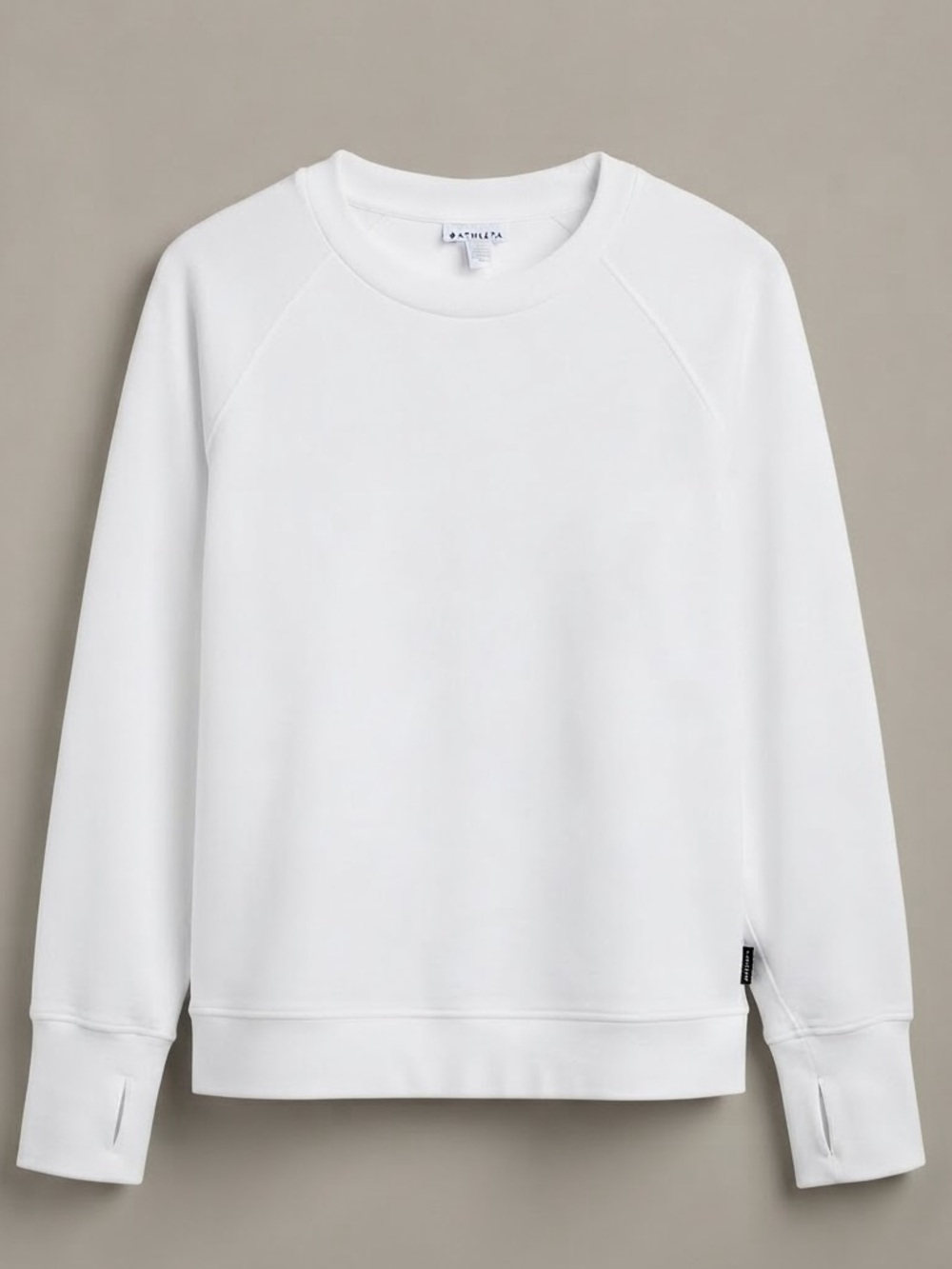 Athleta White Lightweight Triumph Crewneck Sweatshirt